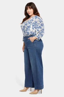 Mona Wide Leg Trouser Jeans In Plus Size - Reminiscent 11 Mona Wide Leg Trouser Jeans In Plus Size - Reminiscent -Nydj Apparel Shop WDTF8616 RMNCT 5