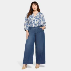 Mona Wide Leg Trouser Jeans In Plus Size - Reminiscent 13 Mona Wide Leg Trouser Jeans In Plus Size - Reminiscent -Nydj Apparel Shop WDTF8616 RMNCT DPA