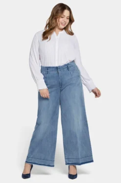 Mona Wide Leg Trouser Jeans In Plus Size - State 10 Mona Wide Leg Trouser Jeans In Plus Size - State -Nydj Apparel Shop WDTF8868 STATE 4