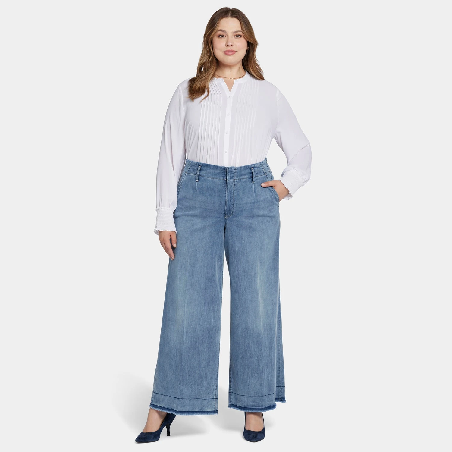 Mona Wide Leg Trouser Jeans In Plus Size - State 7 Mona Wide Leg Trouser Jeans In Plus Size - State - Image 7