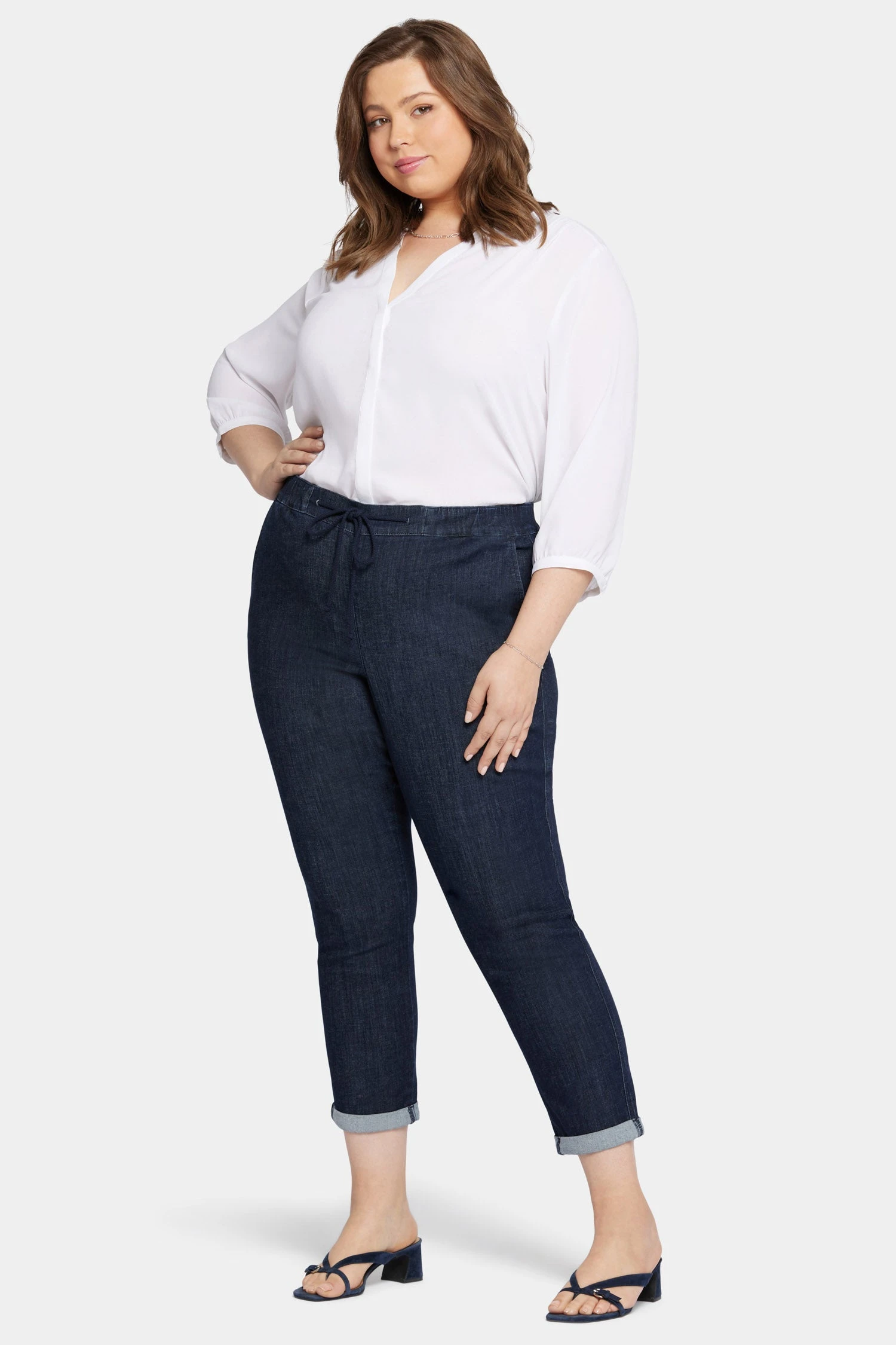 Slim Jogger Ankle Pants In Plus Size - Lightweight Rinse 5 Slim Jogger Ankle Pants In Plus Size - Lightweight Rinse - Image 5