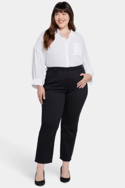 Bailey Relaxed Straight Ankle Jeans In Plus Size - Black -Nydj Apparel Shop WFOS8301 858 4