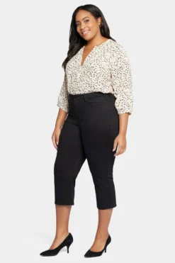 Joni Relaxed Capri Jeans In Plus Size - Black -Nydj Apparel Shop WFOS8640 858 5