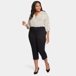 Joni Relaxed Capri Jeans In Plus Size - Black -Nydj Apparel Shop WFOS8640 858 DPA