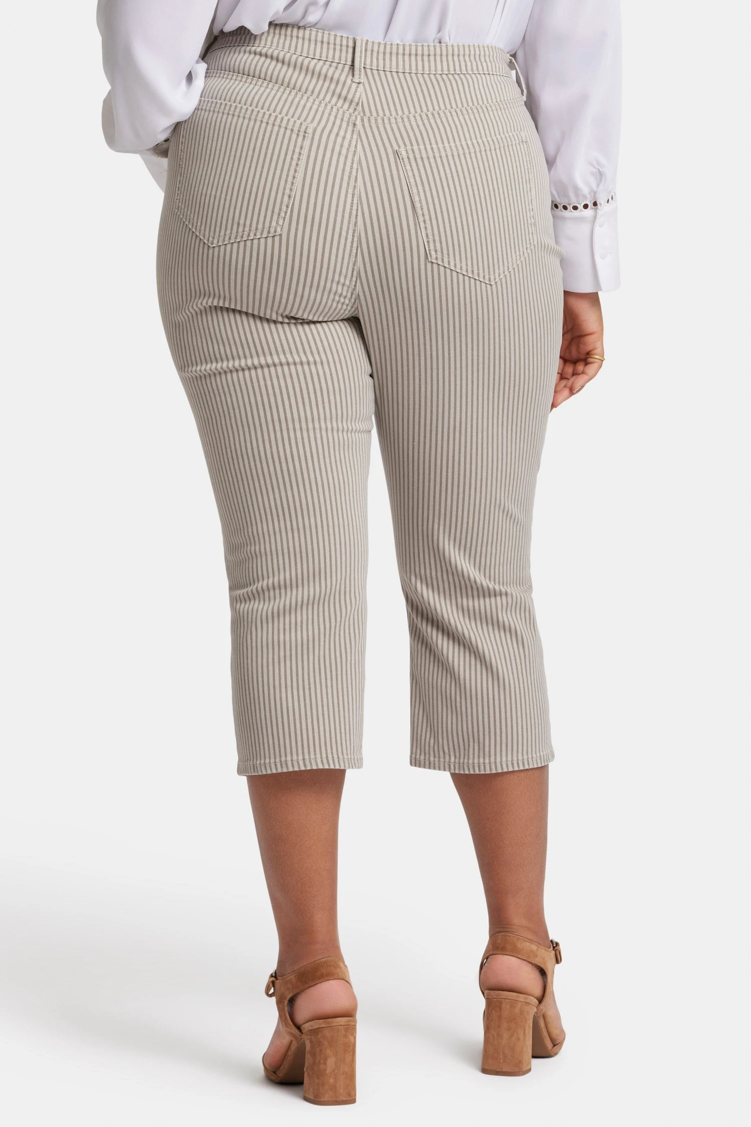 Joni Relaxed Capri Jeans In Plus Size - Sandbar Stripe 2 Joni Relaxed Capri Jeans In Plus Size - Sandbar Stripe - Image 2