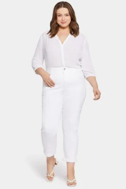 Margot Girlfriend Jeans In Plus Size - Optic White -Nydj Apparel Shop WFOS8649 157 4
