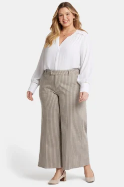 Mona Wide Leg Trouser Ankle Jeans In Plus Size - Boardwalk Stripe 9 Mona Wide Leg Trouser Ankle Jeans In Plus Size - Boardwalk Stripe -Nydj Apparel Shop WFOS8908 BRDWS 4