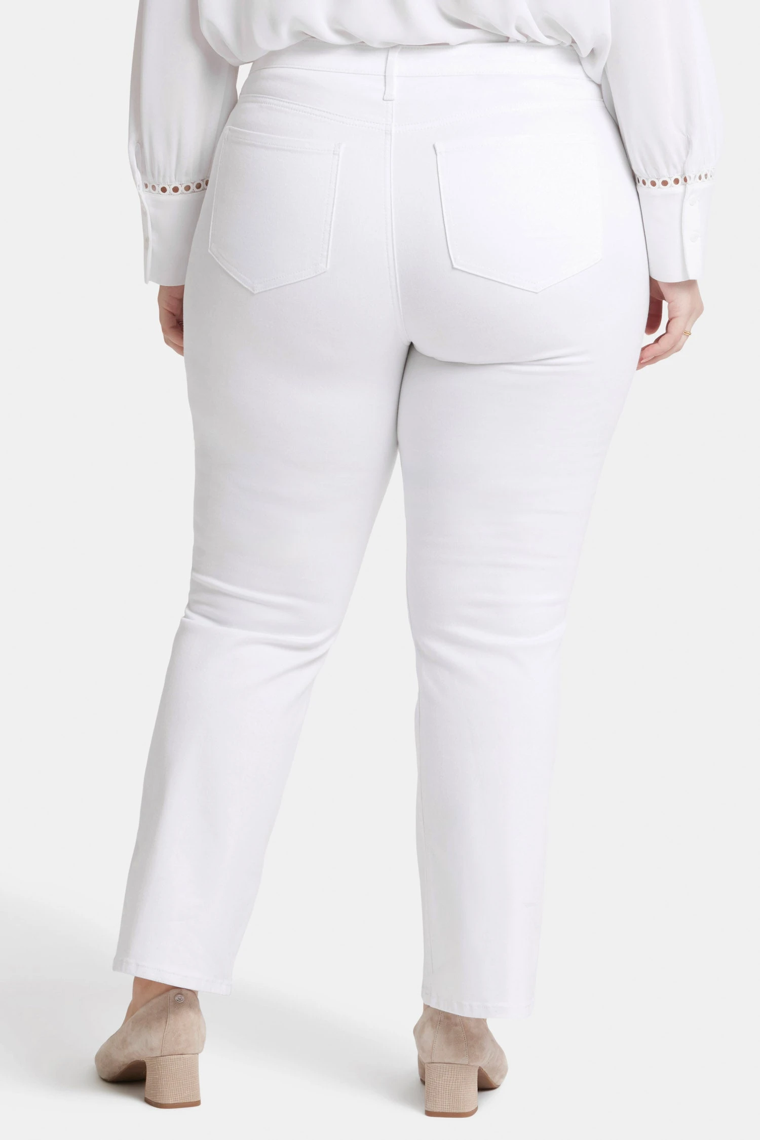Barbara Bootcut Jeans In Plus Size - Optic White 2 Barbara Bootcut Jeans In Plus Size - Optic White - Image 2