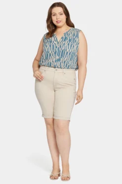 Briella 11 Inch Denim Shorts In Plus Size - Feather -Nydj Apparel Shop WFOSBS2546 FEATH 4