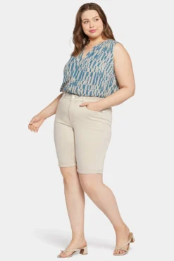 Briella 11 Inch Denim Shorts In Plus Size - Feather -Nydj Apparel Shop WFOSBS2546 FEATH 5