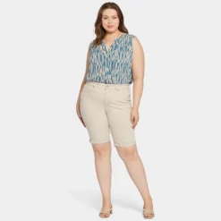 Briella 11 Inch Denim Shorts In Plus Size - Feather -Nydj Apparel Shop WFOSBS2546 FEATH DPA