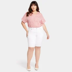 Briella 11 Inch Denim Shorts In Plus Size - Optic White -Nydj Apparel Shop WFOSBS8556 157 DPA