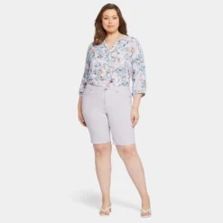 Briella 11 Inch Denim Shorts In Plus Size - Fairytale -Nydj Apparel Shop WFOSBS8556 FAIRY DPA