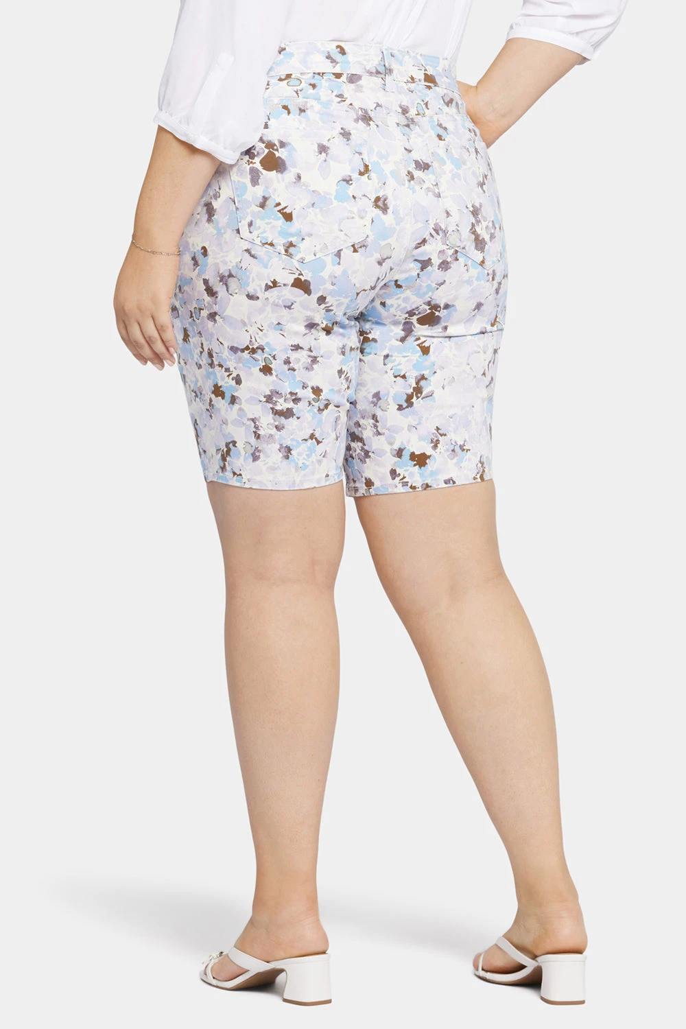 Briella 11 Inch Denim Shorts In Plus Size - Becca Bouquet 2 Briella 11 Inch Denim Shorts In Plus Size - Becca Bouquet - Image 2