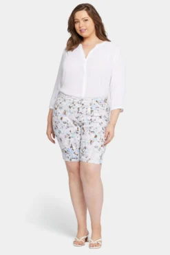 Briella 11 Inch Denim Shorts In Plus Size - Becca Bouquet 10 Briella 11 Inch Denim Shorts In Plus Size - Becca Bouquet -Nydj Apparel Shop WFOSBS8556 S2041 4