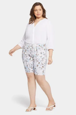 Briella 11 Inch Denim Shorts In Plus Size - Becca Bouquet 11 Briella 11 Inch Denim Shorts In Plus Size - Becca Bouquet -Nydj Apparel Shop WFOSBS8556 S2041 5