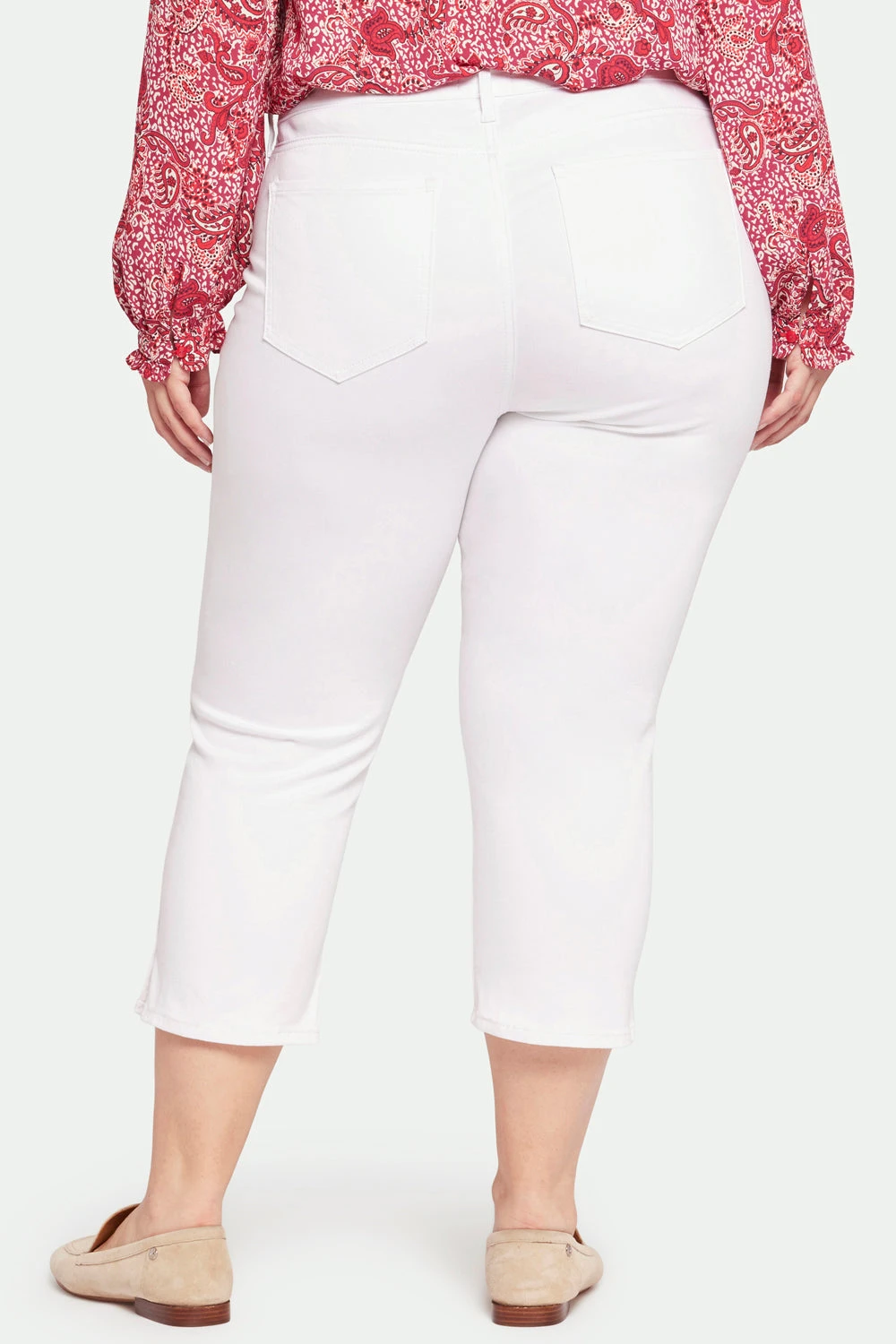 Chloe Capri Jeans In Plus Size - Optic White 2 Chloe Capri Jeans In Plus Size - Optic White - Image 2
