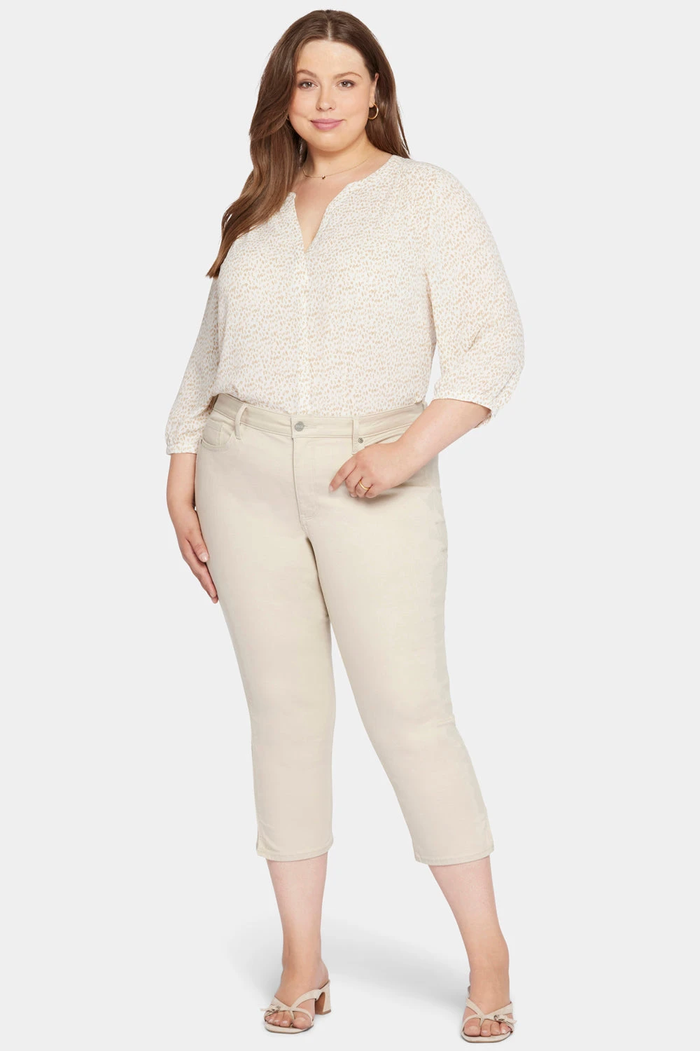 Chloe Capri Jeans In Plus Size - Feather 1 Chloe Capri Jeans In Plus Size - Feather