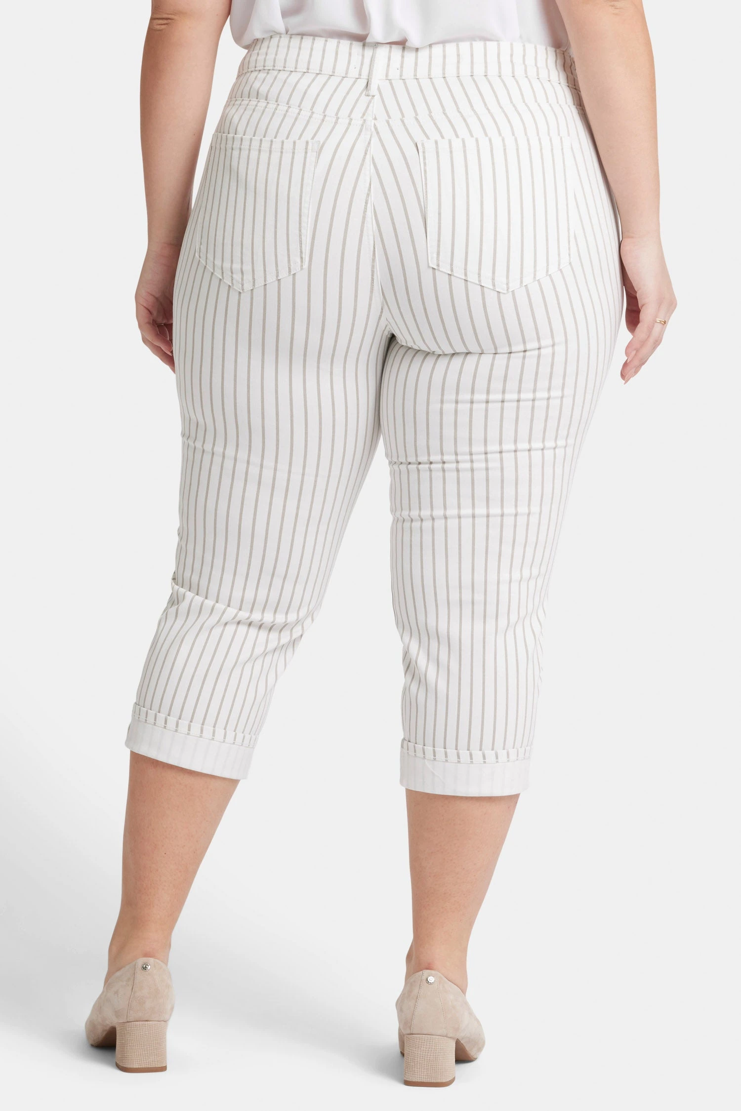 Marilyn Straight Crop Jeans In Plus Size - Beach Cruise Stripe 2 Marilyn Straight Crop Jeans In Plus Size - Beach Cruise Stripe - Image 2