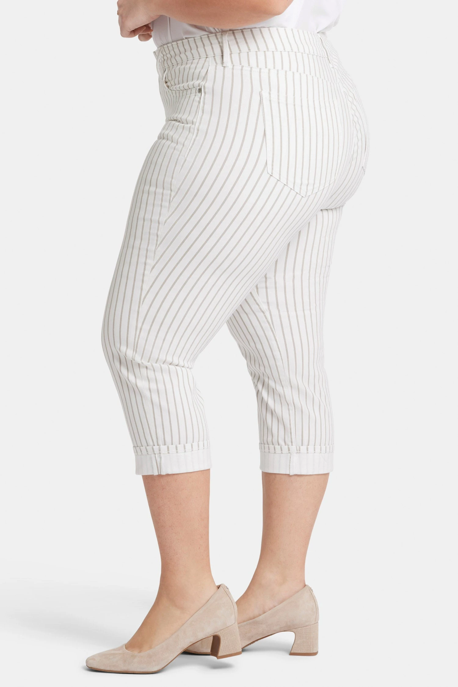 Marilyn Straight Crop Jeans In Plus Size - Beach Cruise Stripe 3 Marilyn Straight Crop Jeans In Plus Size - Beach Cruise Stripe - Image 3