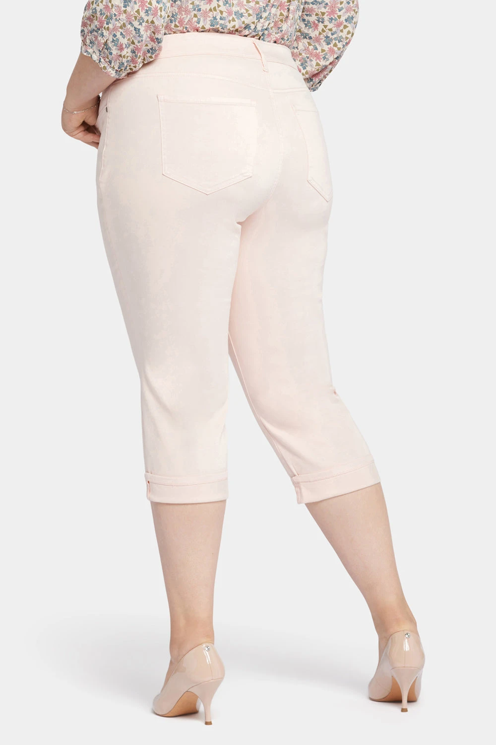 Marilyn Straight Crop Jeans In Plus Size - Pink Dusk 2 Marilyn Straight Crop Jeans In Plus Size - Pink Dusk - Image 2