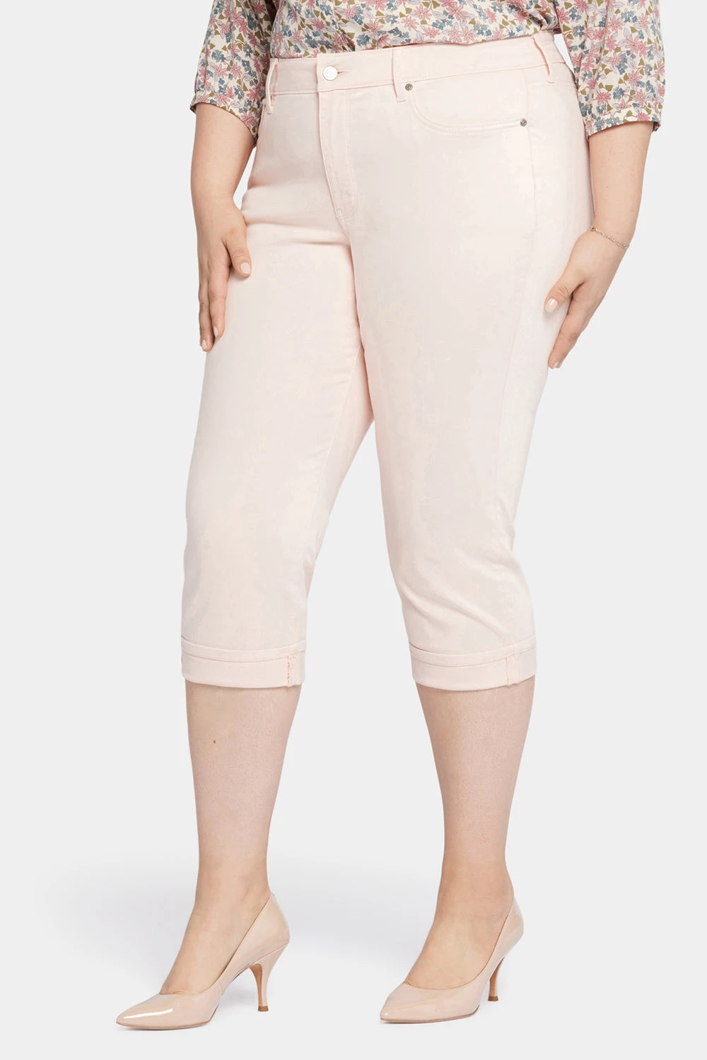 Marilyn Straight Crop Jeans In Plus Size - Pink Dusk 3 Marilyn Straight Crop Jeans In Plus Size - Pink Dusk - Image 3