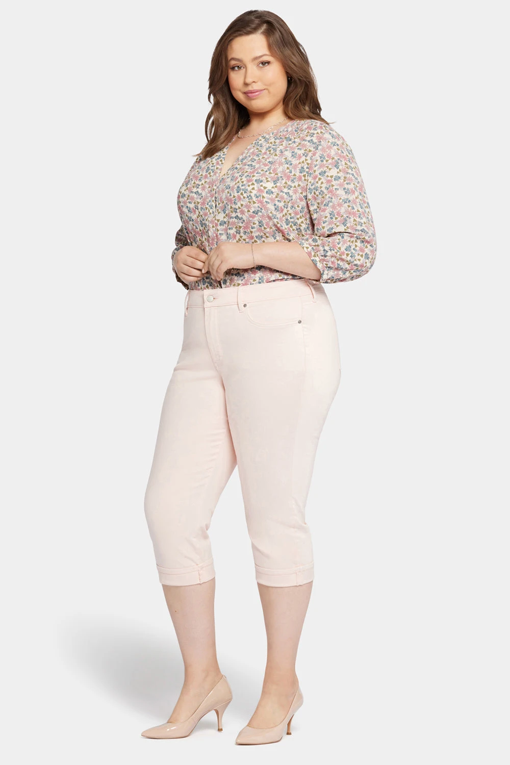 Marilyn Straight Crop Jeans In Plus Size - Pink Dusk 5 Marilyn Straight Crop Jeans In Plus Size - Pink Dusk - Image 5