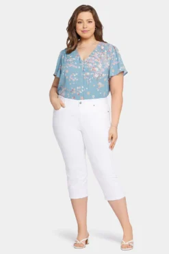 Waist-Matchâ„¢ Slim Straight Crop Jeans In Plus Size - Optic White