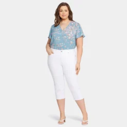 Waist-Match™ Slim Straight Crop Jeans In Plus Size - Optic White 13 Waist-Match™ Slim Straight Crop Jeans In Plus Size - Optic White -Nydj Apparel Shop WFOSCR8793 157 DPA