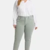 Marilyn Straight Ankle Jeans In Plus Size - Lily Pad