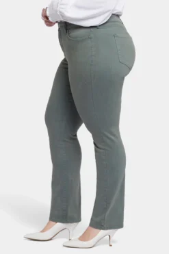 Marilyn Straight Jeans In Plus Size - Sage Leaf -Nydj Apparel Shop WFOSMS2299 SAGLF 3