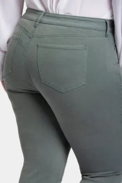 Marilyn Straight Jeans In Plus Size - Sage Leaf -Nydj Apparel Shop WFOSMS2299 SAGLF 6