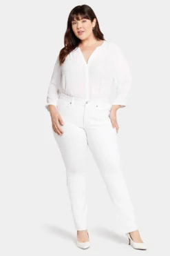 Waist-Match™ Marilyn Straight Jeans In Plus Size - Optic White -Nydj Apparel Shop WFOSMS8573 157 4