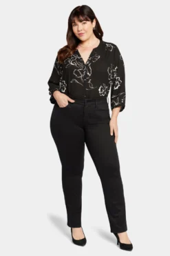 Waist-Match™ Marilyn Straight Jeans In Plus Size - Black 10 Waist-Match™ Marilyn Straight Jeans In Plus Size - Black -Nydj Apparel Shop WFOSMS8573 858 4