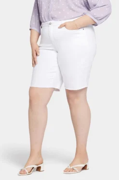 Boyfriend Denim Shorts In Plus Size - Optic White -Nydj Apparel Shop WFOSSH8563 157 3