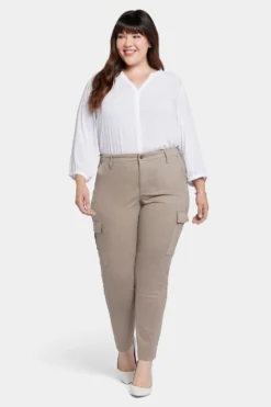 Sheri Slim Jeans In Plus Size - Saddlewood -Nydj Apparel Shop WFOSSS8898 SADLW 4