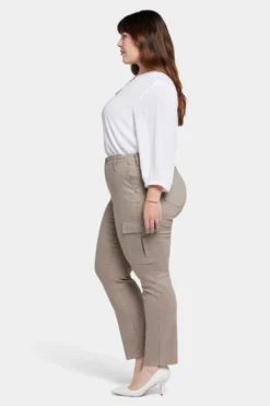 Sheri Slim Jeans In Plus Size - Saddlewood -Nydj Apparel Shop WFOSSS8898 SADLW 5