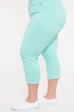 ThighShaper™ Straight Crop Jeans In Plus Size - Topaz Blue -Nydj Apparel Shop WFOZ8143 TIFB 6