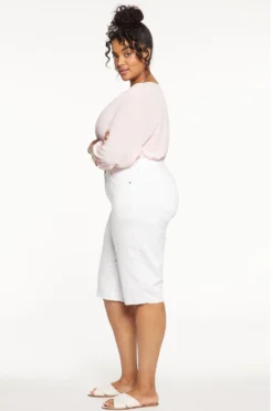 Kristie '80s Bermuda Denim Shorts In Plus Size - Optic White 11 Kristie '80s Bermuda Denim Shorts In Plus Size - Optic White -Nydj Apparel Shop WFOZ8530 157 6