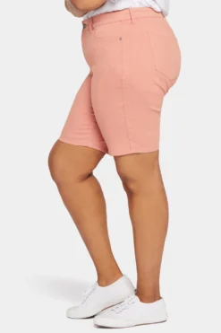 Briella 11 Inch Denim Shorts In Plus Size - Terra Cotta -Nydj Apparel Shop WFOZBS8556 TERRA 3