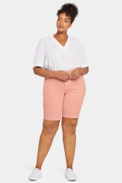 Briella 11 Inch Denim Shorts In Plus Size - Terra Cotta -Nydj Apparel Shop WFOZBS8556 TERRA 5