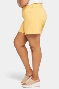 Roxanne Denim Shorts In Plus Size - Mango Sorbet -Nydj Apparel Shop WFOZSH8559 MANGO 3