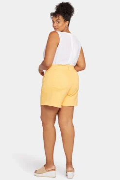 Roxanne Denim Shorts In Plus Size - Mango Sorbet -Nydj Apparel Shop WFOZSH8559 MANGO 6