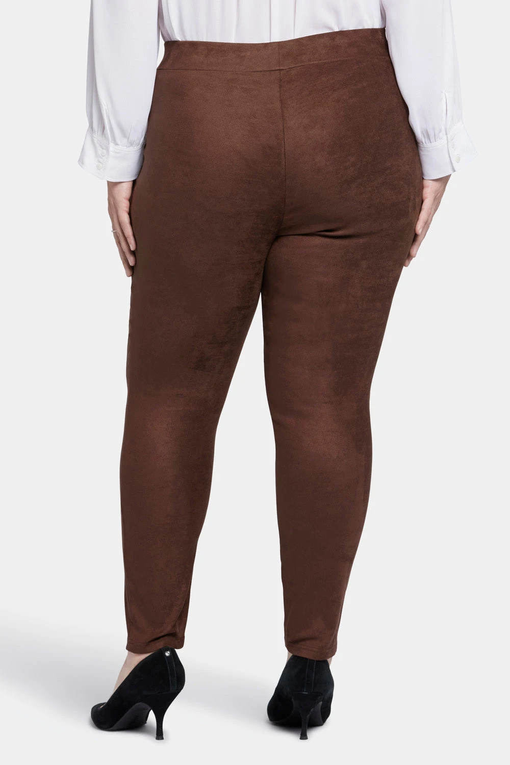Basic Legging Pants In Plus Size - Dark Chocolate 2 Basic Legging Pants In Plus Size - Dark Chocolate - Image 2