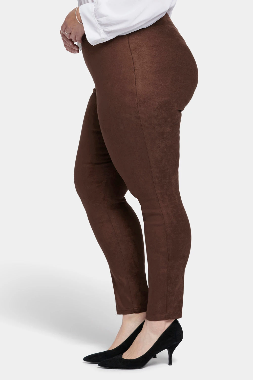 Basic Legging Pants In Plus Size - Dark Chocolate 3 Basic Legging Pants In Plus Size - Dark Chocolate - Image 3