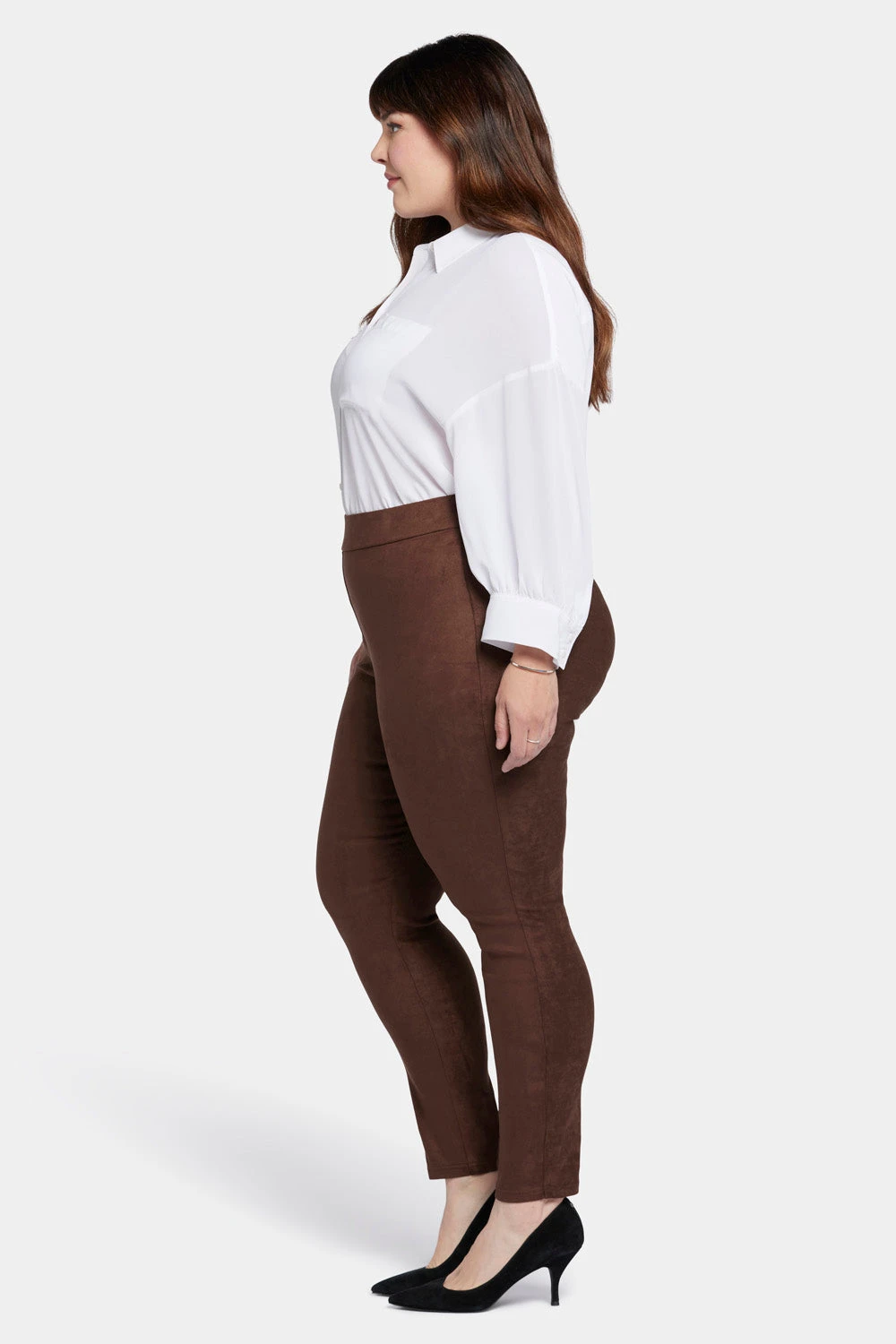 Basic Legging Pants In Plus Size - Dark Chocolate 5 Basic Legging Pants In Plus Size - Dark Chocolate - Image 5