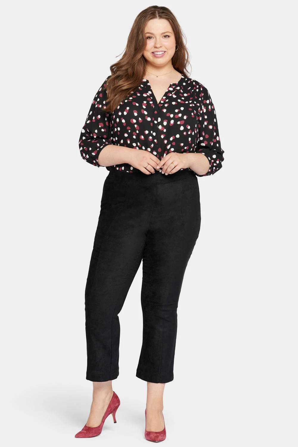 Slim Bootcut Pull-On Pants In Plus Size - Black 4 Slim Bootcut Pull-On Pants In Plus Size - Black - Image 4