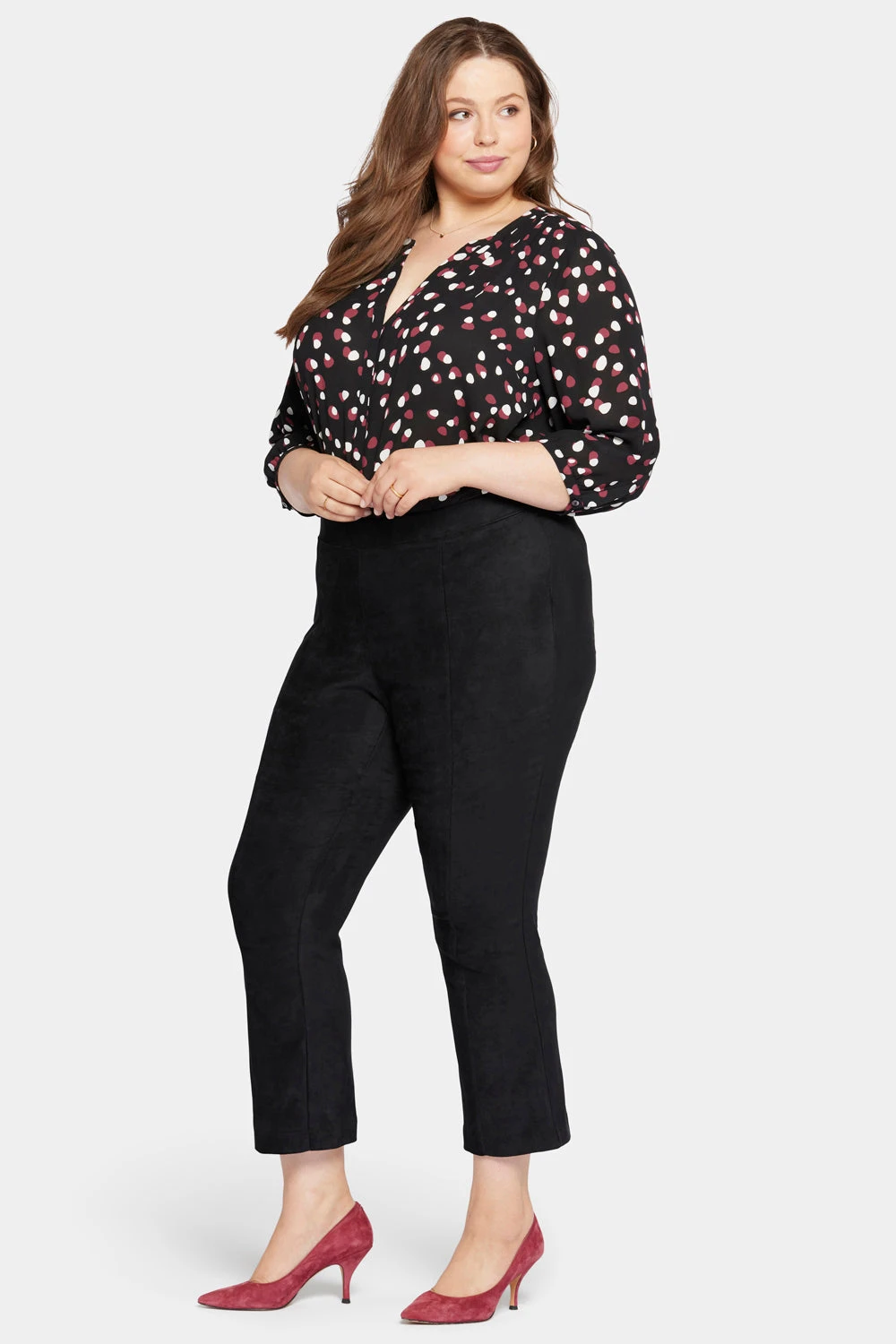 Slim Bootcut Pull-On Pants In Plus Size - Black 5 Slim Bootcut Pull-On Pants In Plus Size - Black - Image 5
