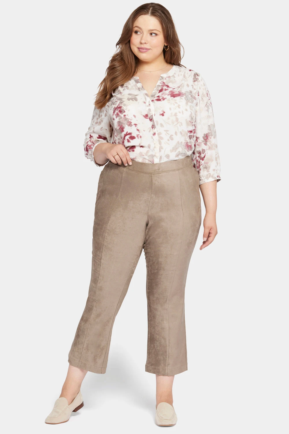 Slim Bootcut Pull-On Pants In Plus Size - Saddlewood 1 Slim Bootcut Pull-On Pants In Plus Size - Saddlewood