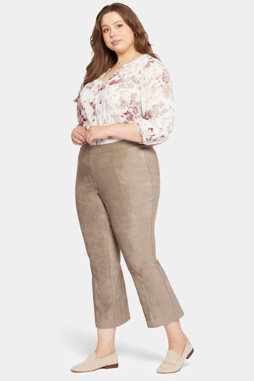 Slim Bootcut Pull-On Pants In Plus Size - Saddlewood 5 Slim Bootcut Pull-On Pants In Plus Size - Saddlewood - Image 5